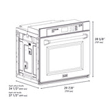 ZLINE 30 in. Autograph Edition Professional True Convection Single Wall Oven with Air Fry and Self Clean in Stainless Steel with Polished Gold Handle (WASZ-30-G)