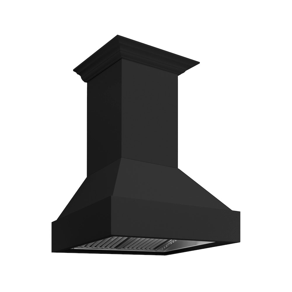 ZLINE 36 in. Wooden Wall Mount Range Hood in Rustic Black Finish (355CC-36)