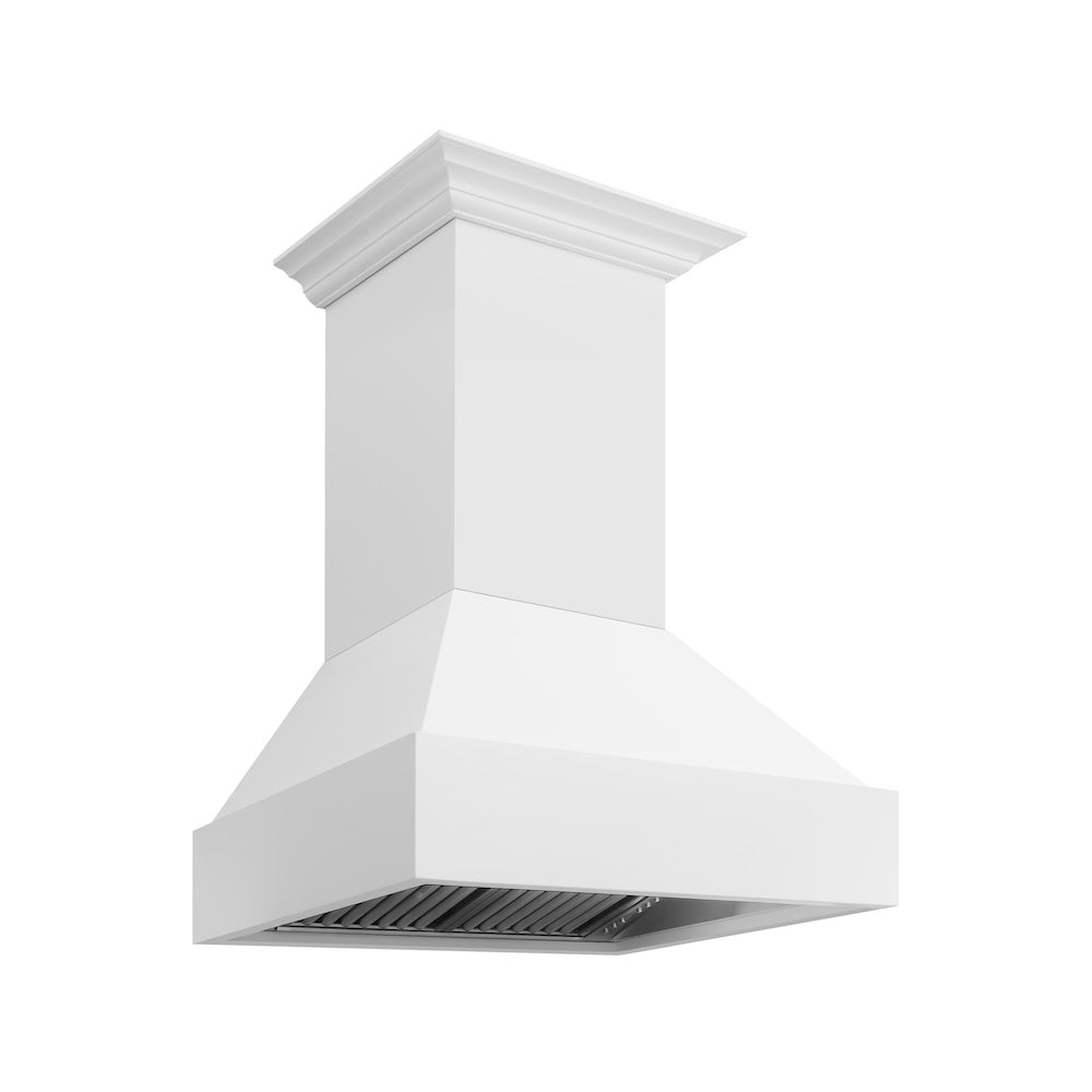 ZLINE 36 in. Wooden Wall Mount Range Hood in Rustic Bright White Finish (355WW-36)