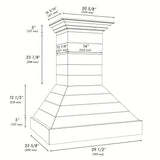 ZLINE 30 in. Wooden Wall Mount Range Hood in Rustic Shiplap Bright White Finish with Stainless Steel Accents (365WW-30)