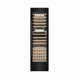 ZLINE 24 in. 12.4 cu. ft. Triple Zone 100 Bottle Column Wine Cooler in Black Stainless Steel (RCWV-BS-24)
