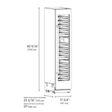 ZLINE Autograph Edition 18 in. 9.0 cu. ft. Triple Zone 68 Bottle Right Hinge Column Wine Cooler in Black Stainless Steel with Champagne Bronze Accents (RCWVRZ-BS-18-CB)