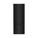 ZLINE 30" 16.1 cu. ft. Built-In 2-Door Bottom Freezer Refrigerator with Internal Water and Ice Dispenser in Black Stainless Steel (RBIV-BS-30)
