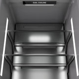 ZLINE 24 in. 12.5 cu. ft. Column Refrigerator in Satin Stainless Steel with Graphite Gray Interior (RCRV-SN-24)