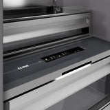 ZLINE 24 in. 12.5 cu. ft. Column Refrigerator in Satin Stainless Steel with Graphite Gray Interior (RCRV-SN-24)