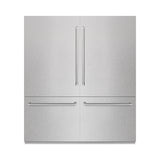 ZLINE 72 in. 39.6 cu. ft. French Door Built-In Bottom Freezer Refrigerator with Water Dispensers and Ice Makers in Satin Stainless Steel (RBIT-SN-72)