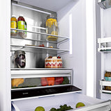 ZLINE 30 in. 16.1 cu. ft. Built-In Bottom Freezer Refrigerator with Water Dispenser and Ice Maker in Satin Stainless Steel (RBIV-SN-30)