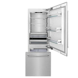 ZLINE 30 in. 16.1 cu. ft. Built-In Bottom Freezer Refrigerator with Water Dispenser and Ice Maker in Satin Stainless Steel (RBIV-SN-30)