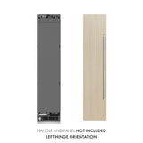 ZLINE 18 in. 8.6 cu. ft. Panel Ready Left Hinge Column Freezer with Graphite Gray Interior (RBCFVL-18)