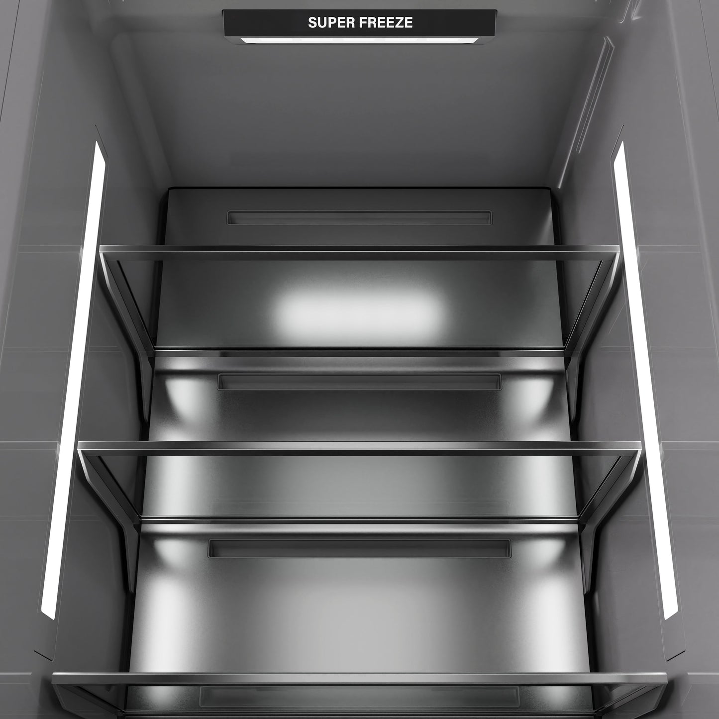 ZLINE Autograph Edition 18 in. 8.6 cu. ft. Panel Ready Left Hinge Column Freezer with Graphite Gray Interior and Champagne Bronze Accents (RBCFVLZ-18-CB)