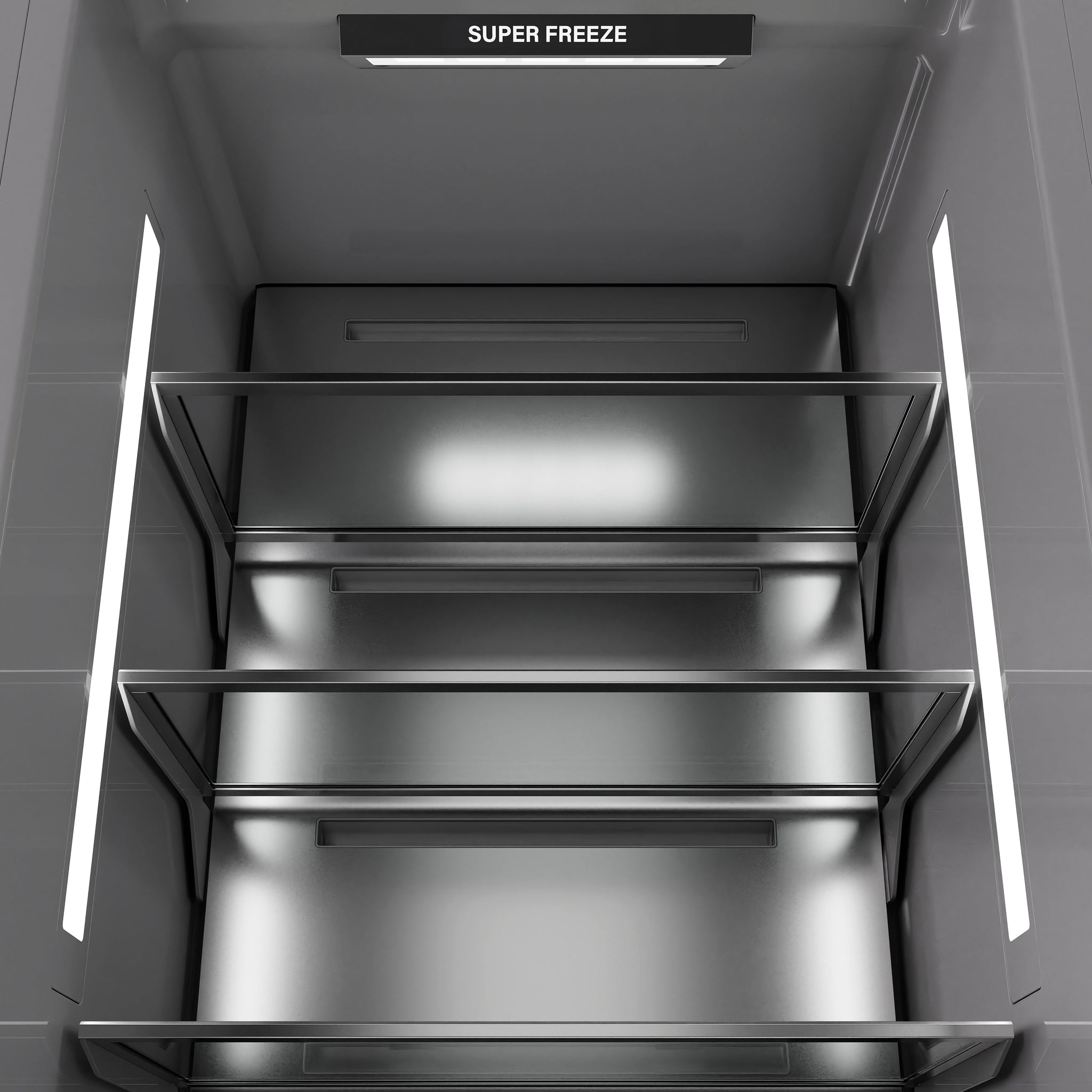 ZLINE Autograph Edition 18 in. 8.6 cu. ft. Panel Ready Left Hinge Column Freezer with Graphite Gray Interior and Champagne Bronze Accents (RBCFVLZ-18-CB)