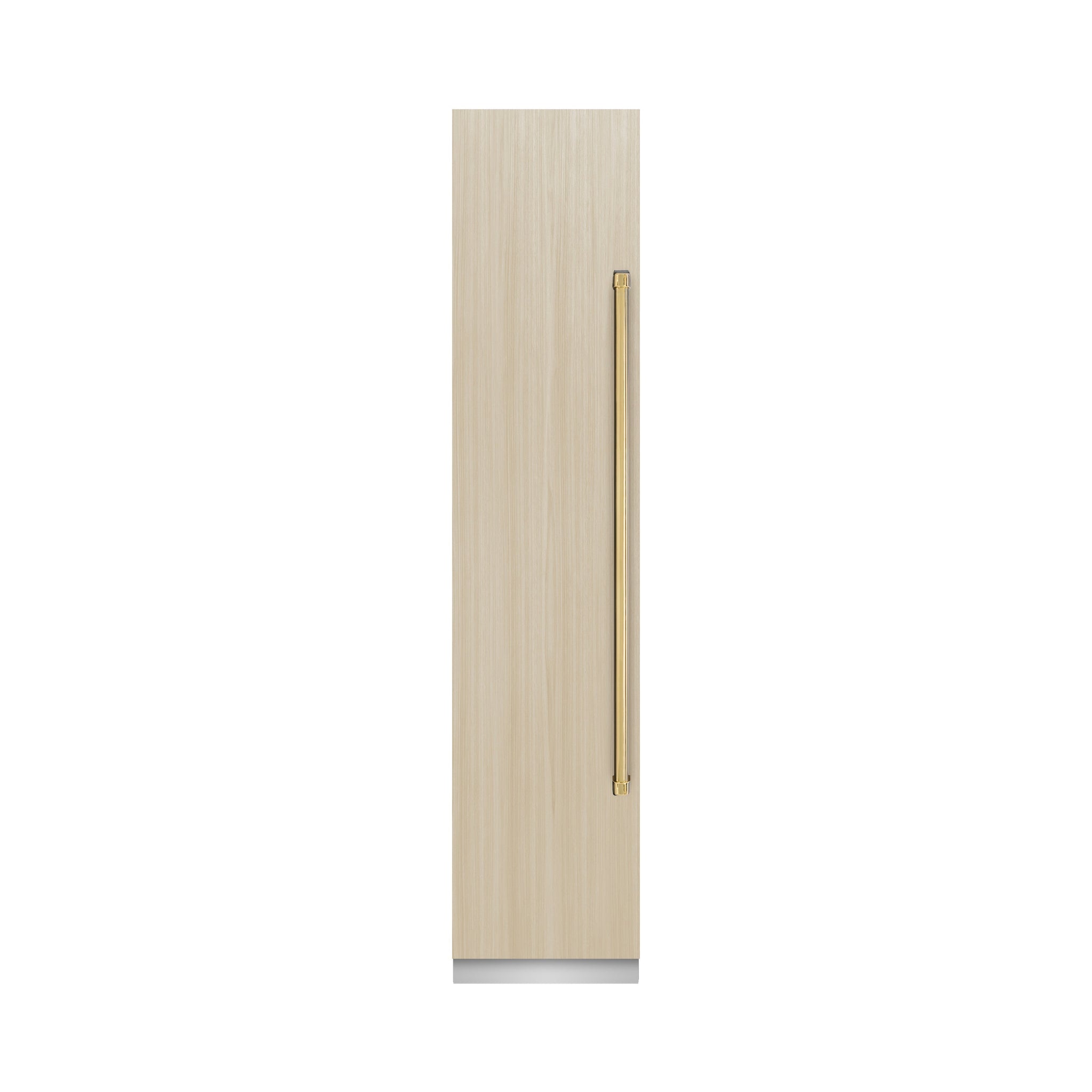ZLINE Autograph Edition 18 in. 8.6 cu. ft. Panel Ready Left Hinge Column Freezer with Graphite Gray Interior and Polished Gold Accents (RBCFVLZ-18-G)