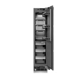 ZLINE Autograph Edition 18 in. 8.6 cu. ft. Panel Ready Right Hinge Column Freezer with Graphite Gray Interior and Champagne Bronze Accents (RBCFVRZ-18-CB)