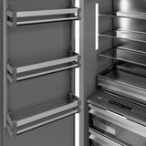 ZLINE Autograph Edition 18 in. 8.6 cu. ft. Panel Ready Right Hinge Column Freezer with Graphite Gray Interior and Polished Gold Accents (RBCFVRZ-18-G)