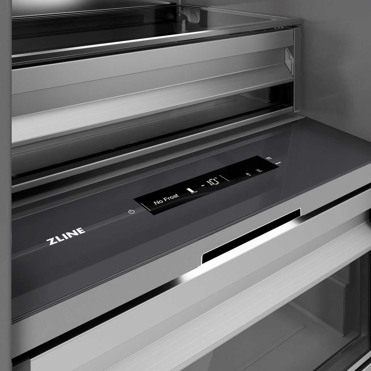 ZLINE Autograph Edition 24 in. 12.4 cu. ft. Panel Ready Column Freezer with Graphite Gray Interior and Polished Gold Accents (RBCFVZ-24-G)