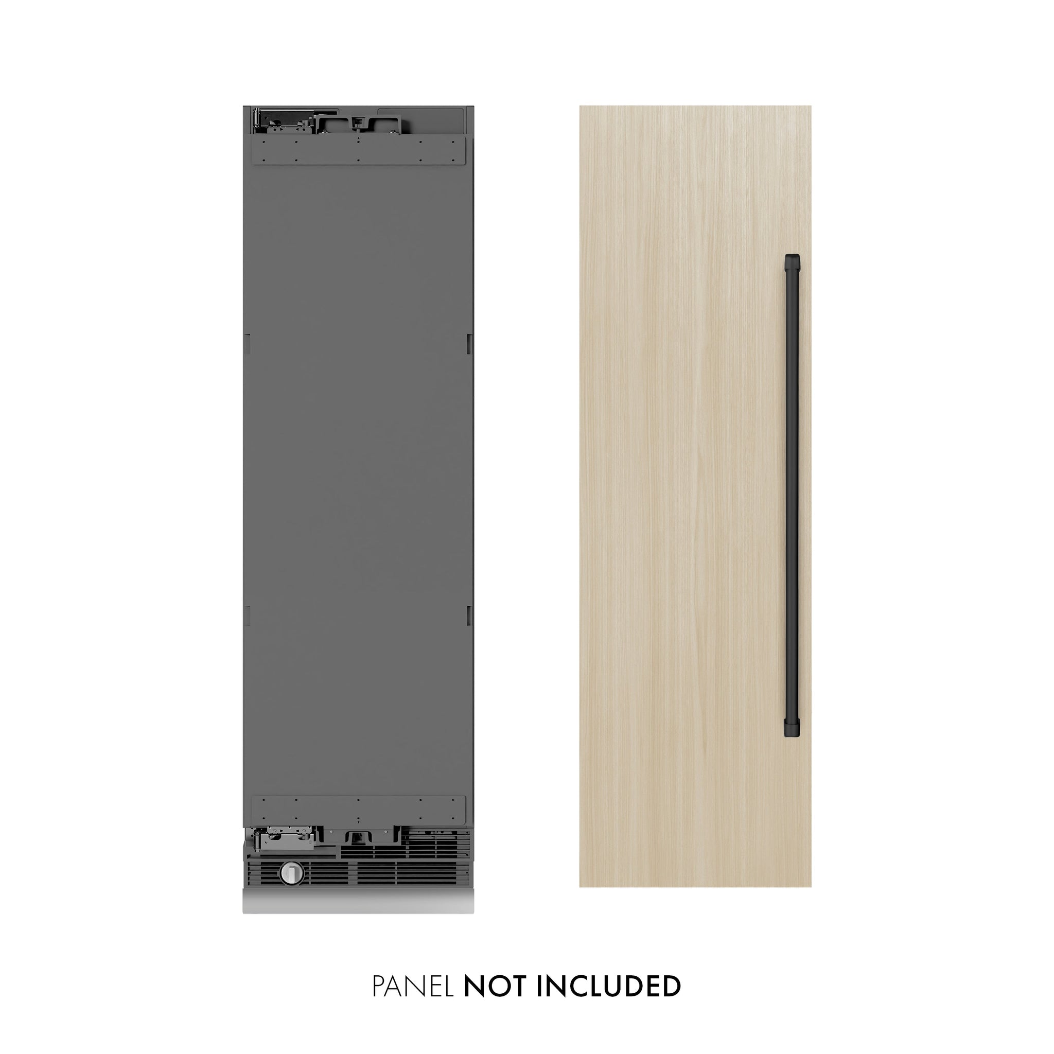 ZLINE Autograph Edition 24 in. 12.4 cu. ft. Panel Ready Column Freezer with Graphite Gray Interior and Matte Black Accents (RBCFVZ-24-MB)