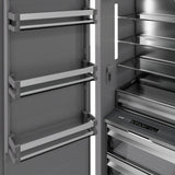 ZLINE 24 in. 12.5 cu. ft. Panel Ready Column Refrigerator with Graphite Gray Interior (RBCRV-24)