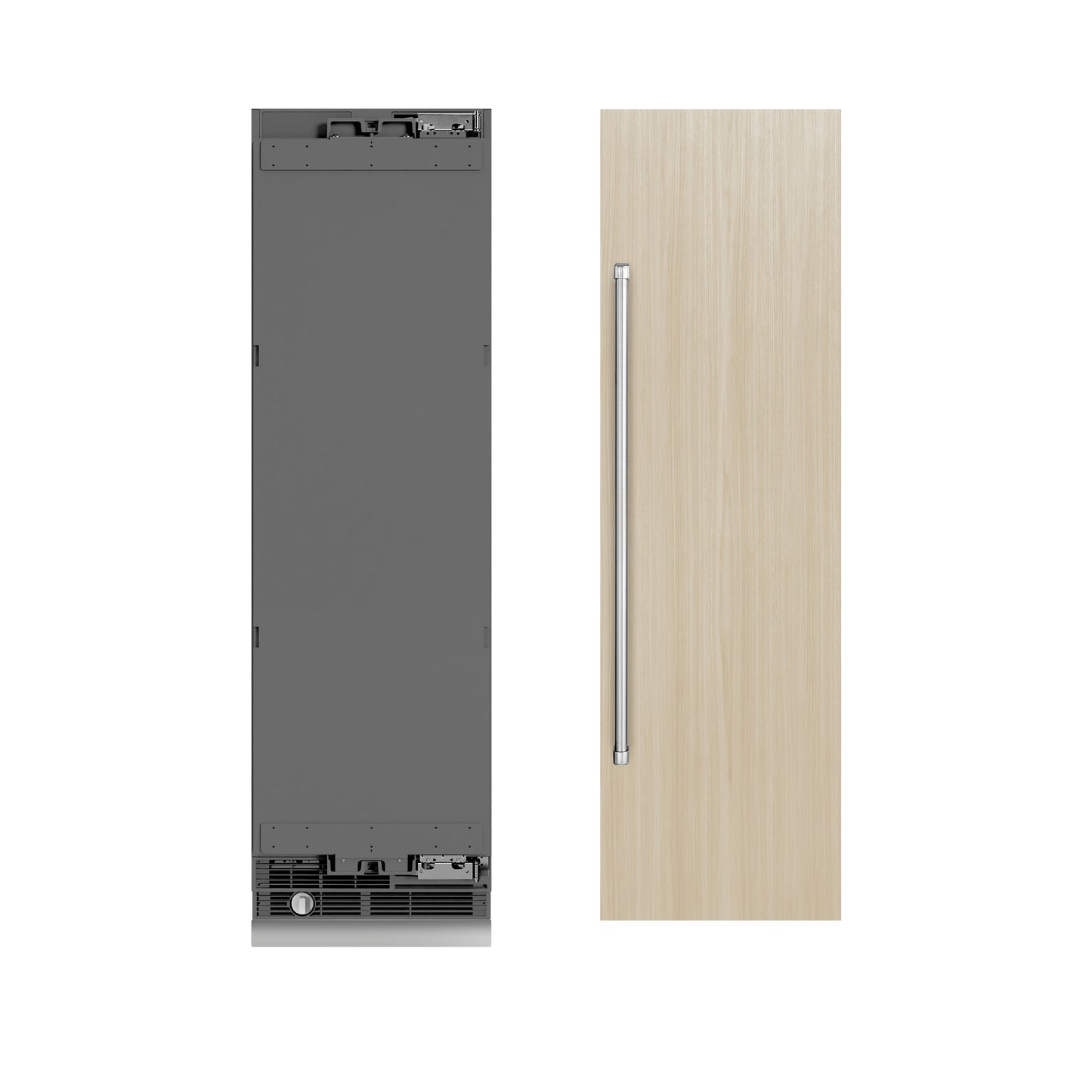 ZLINE 24 in. 12.5 cu. ft. Panel Ready Column Refrigerator with Graphite Gray Interior (RBCRV-24)