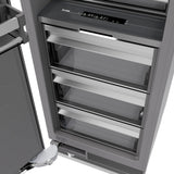 ZLINE Autograph Edition 30 in. 16.7 cu. ft. Panel Ready Column Refrigerator with Graphite Gray Interior and Champagne Bronze Accents (RBCRVZ-30-CB)