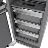 ZLINE Autograph Edition 30 in. 16.7 cu. ft. Panel Ready Column Refrigerator with Graphite Gray Interior and Polished Gold Accents (RBCRVZ-30-G)