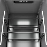 ZLINE Autograph Edition 30 in. 16.7 cu. ft. Panel Ready Column Refrigerator with Graphite Gray Interior and Matte Black Accents (RBCRVZ-30-MB)