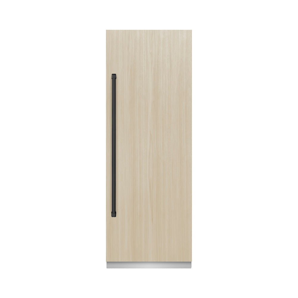 ZLINE Autograph Edition 30 in. 16.7 cu. ft. Panel Ready Column Refrigerator with Graphite Gray Interior and Matte Black Accents (RBCRVZ-30-MB)