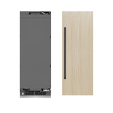 ZLINE Autograph Edition 24 in. 12.5 cu. ft. Panel Ready Column Refrigerator with Graphite Gray Interior and Matte Black Accents (RBCRVZ-24-MB)