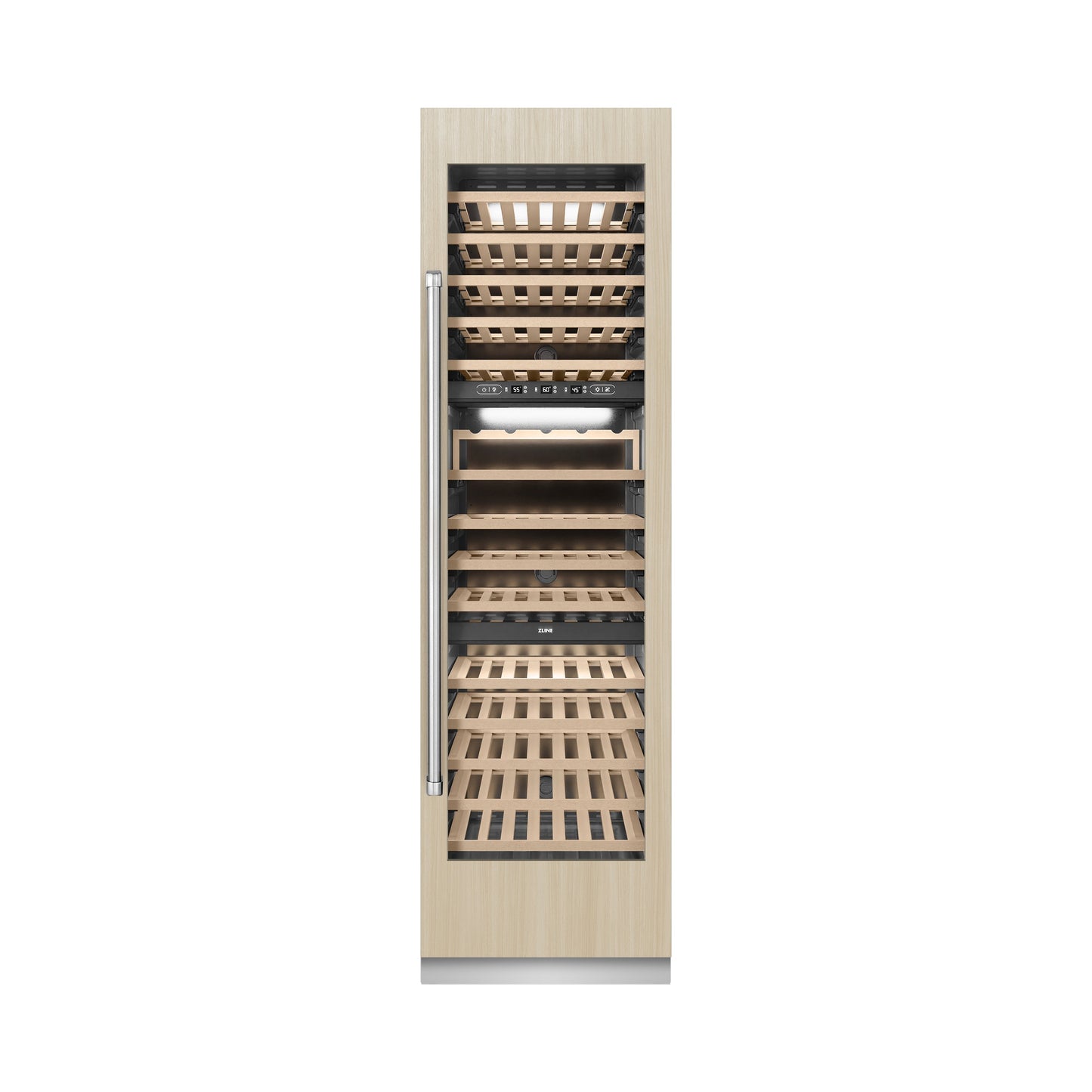 ZLINE 24 in. 12.4 cu. ft. Triple Zone 100 Bottle Panel Ready Column Wine Cooler (RBCWV-24)
