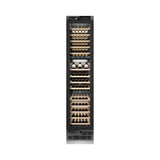 ZLINE Autograph Edition 18 in. 9.0 cu. ft. Triple Zone 68 Bottle Panel Ready Left Hinge Column Wine Cooler with Champagne Bronze Accents (RBCWVLZ-18-CB)