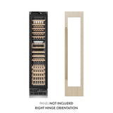 ZLINE Autograph Edition 18 in. 9.0 cu. ft. Triple Zone 68 Bottle Panel Ready Right Hinge Column Wine Cooler with Champagne Bronze Accents (RBCWVRZ-18-CB)