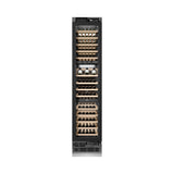 ZLINE Autograph Edition 18 in. 9.0 cu. ft. Triple Zone 68 Bottle Panel Ready Right Hinge Column Wine Cooler with Polished Gold Accents (RBCWVRZ-18-G)