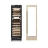 ZLINE Autograph Edition 24 in. 12.4 cu. ft. Triple Zone 100 Bottle Panel Ready Column Wine Cooler with Champagne Bronze Accents (RBCWVZ-24-CB)