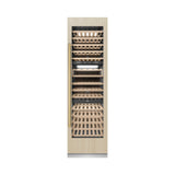 ZLINE Autograph Edition 24 in. 12.4 cu. ft. Triple Zone 100 Bottle Panel Ready Column Wine Cooler with Polished Gold Accents (RBCWVZ-24-G)
