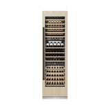 ZLINE Autograph Edition 24 in. 12.4 cu. ft. Triple Zone 100 Bottle Panel Ready Column Wine Cooler with Matte Black Accents (RBCWVZ-24-MB)