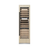 ZLINE Autograph Edition 24 in. 12.4 cu. ft. Triple Zone 100 Bottle Panel Ready Column Wine Cooler with Matte Black Accents (RBCWVZ-24-MB)