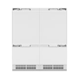 ZLINE Autograph Edition 72 in. 39.6 cu. ft. Panel Ready French Door Built-In Bottom Freezer Refrigerator with Water Dispensers and Ice Makers and Polished Gold Accents (RBITZ-72-G)