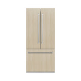ZLINE 36 in. 19.6 cu. ft. Panel Ready French Door Built-In Bottom Freezer Refrigerator with Water Dispenser and Ice Maker (RBIV-36)