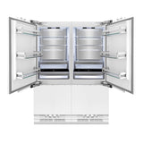ZLINE 60 in. 32.2 cu. ft. Panel Ready French Door Built-In Bottom Freezer Refrigerator with Water Dispensers and Ice Makers (RBIV-60)