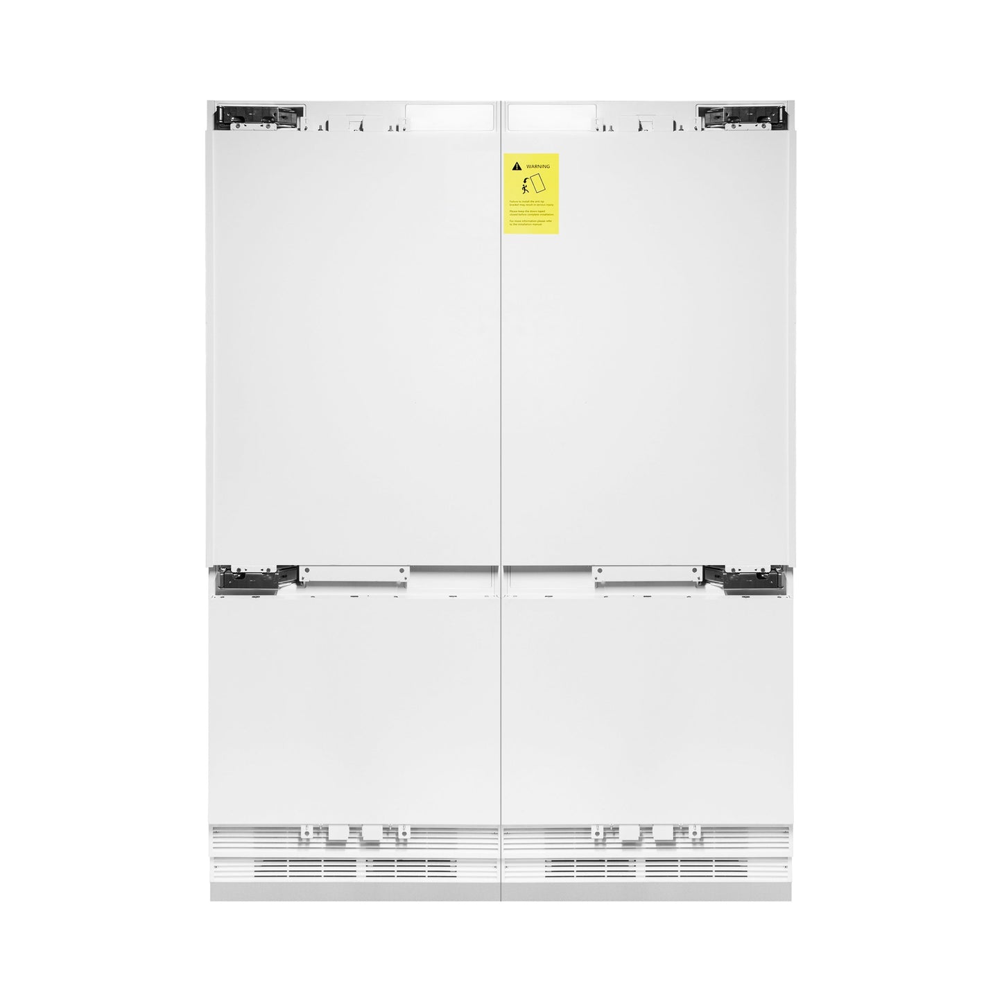 ZLINE 60 in. 32.2 cu. ft. Panel Ready French Door Built-In Bottom Freezer Refrigerator with Water Dispensers and Ice Makers (RBIV-60)