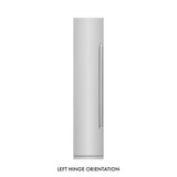ZLINE 18 in. 8.6 cu. ft. Left Hinge Column Freezer in Stainless Steel with Graphite Gray Interior (RCFVL-304-18)