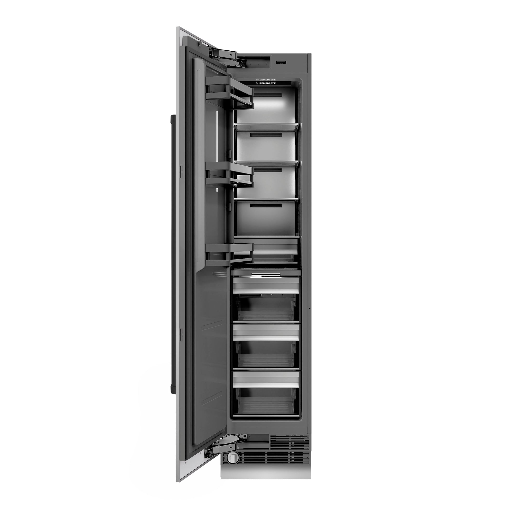 ZLINE 18 in. 8.6 cu. ft. Right Hinge Column Freezer in Stainless Steel with Graphite Gray Interior (RCFVR-304-18)