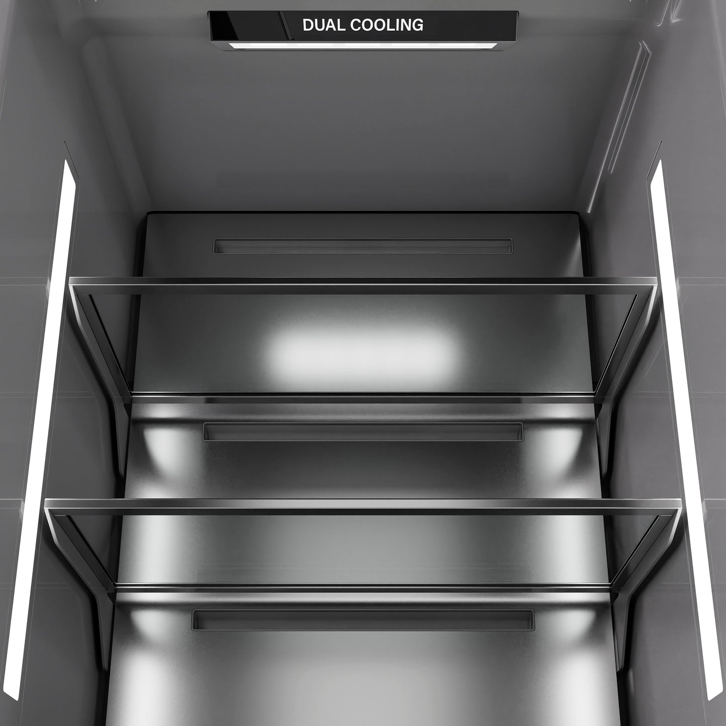 ZLINE 24 in. 12.5 cu. ft. Column Refrigerator in Stainless Steel with Graphite Gray Interior (RCRV-304-24)