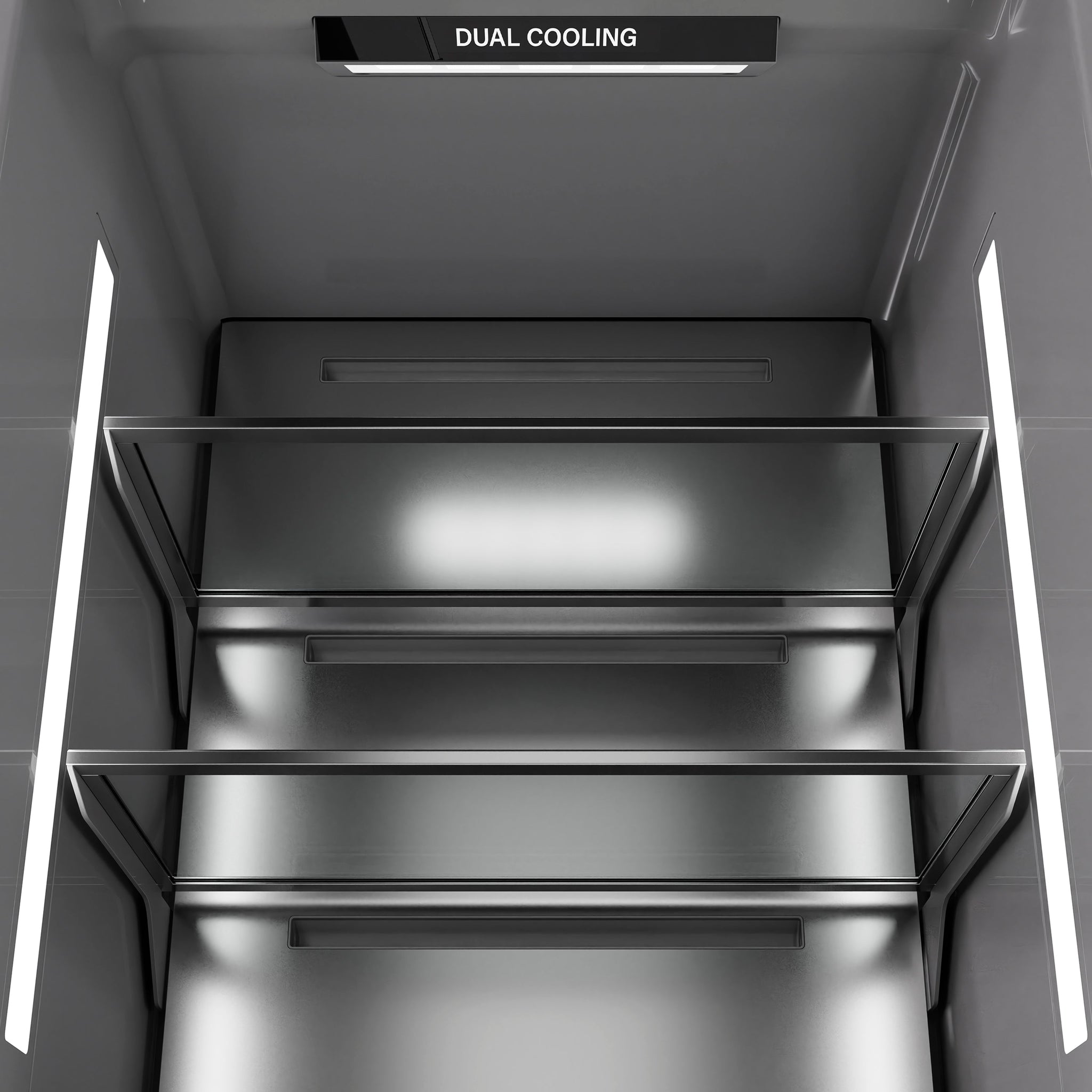 ZLINE 24 in. 12.5 cu. ft. Column Refrigerator in Stainless Steel with Graphite Gray Interior (RCRV-304-24)