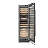 ZLINE 24 in. 12.4 cu. ft. Triple Zone 100 Bottle Column Wine Cooler in Stainless Steel (RCWV-304-24)