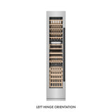 ZLINE Autograph Edition 18 in. 9.0 cu. ft. Triple Zone 68 Bottle Left Hinge Column Wine Cooler in Stainless Steel with Matte Black Accents (RCWVLZ-30418-MB)