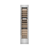 ZLINE 18 in. 9.0 cu. ft. Triple Zone 68 Bottle Right Hinge Column Wine Cooler in Stainless Steel (RCWVR-304-18)