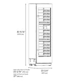 ZLINE Autograph Edition 24 in. 12.4 cu. ft. Triple Zone 100 Bottle Column Wine Cooler in Stainless Steel and Polished Gold Accents (RCWVZ-304-24-G)