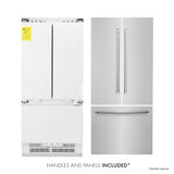 ZLINE 36 in. 19.6 cu. ft. French Door Built-In Bottom Freezer Refrigerator with Water Dispenser and Ice Maker in Stainless Steel (RBIV-304-36)