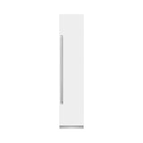 ZLINE 18 in. 8.6 cu. ft. Right Hinge Column Freezer in White Matte with Graphite Gray Interior (RCFVR-WM-18)