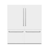 ZLINE 72 in. 39.6 cu. ft. French Door Built-In Bottom Freezer Refrigerator with Water Dispensers and Ice Makers in White Matte (RBIT-WM-72)
